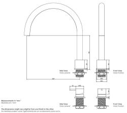 Waterevolution Flow Robinet de bucătărie cu 2 orificii din alamă T151LE