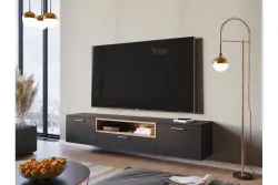 Lampă de podea Decor Abies din alamă aurie cu bază de marmură neagră 7573