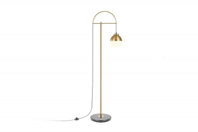 Lampă de podea Decor Abies din alamă aurie cu bază de marmură neagră 7573