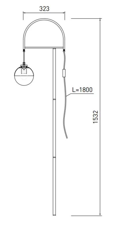 Lampă de podea Decor Abies din alamă aurie cu bază de marmură neagră 7573
