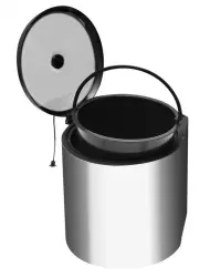 Coș de gunoi încorporabil Garbi Round R-40-1, 11 litri, se poate monta atât pe partea stângă, cât și pe partea dreaptă, 1208957471.