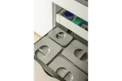 Sistem de sortare a gunoiului Garbi Basket B-60-4-H pentru sertar de 60cm, inclusiv suport și 4 coșuri de gunoi 1208957472.