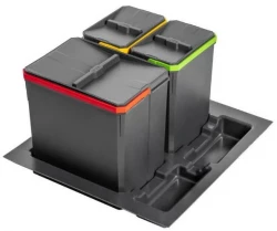 Sistemul de sortare a deșeurilor Garbi Basket B-60-3 pentru sertar de 60 cm, inclusiv suport și 3 containere de gunoi 1208957473.