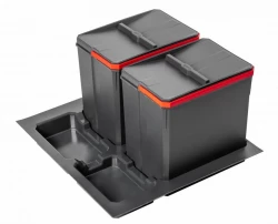 Sistemul de sortare a deșeurilor Garbi Basket B-60-2 pentru sertar de 60 cm, inclusiv suport și 2 coșuri de gunoi 1208957474.