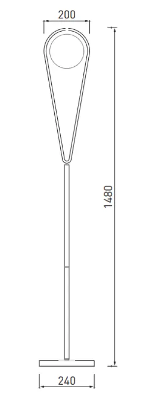 Decorațiunea lămpii de podea Ciklop din alamă cu aspect de aur și cu un efect de picurare 9737.