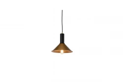 Lustră suspendată modernă din bronz auriu cu decor privat, în formă de con, 7610.