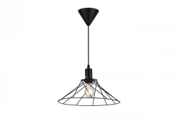 Decorul Tilia este un lămpadar modern negru cu fir decorativ, 7849.