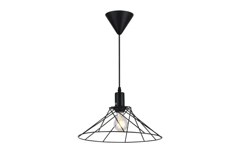 Decorul Tilia este un lămpadar modern negru cu fir decorativ, 7849.