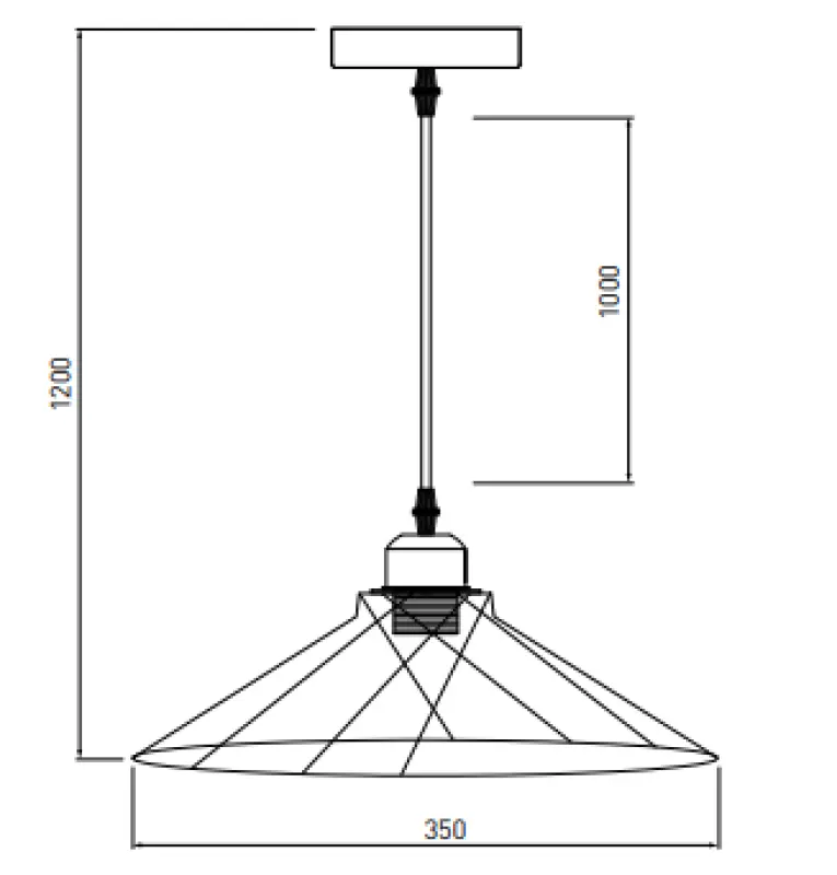 Decorul Tilia este un lămpadar modern negru cu fir decorativ, 7849.