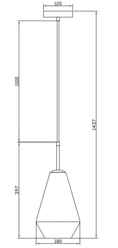 Decor Lime 397 mm înaltă lampă suspendată modernă de culoare chihlimbar 7900.