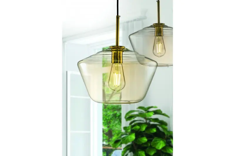 Decorația Lime, lustră modernă înaltă de 339 mm, culoare chihlimbar 7924.