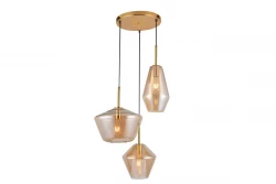 Decor Lime este un lustru modern de aur, cu o înălțime de 1467 mm și 3 surse de lumină.