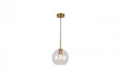 Lustră suspendată cu globuri de sticlă în formă de bulă, model Giglas 8013.