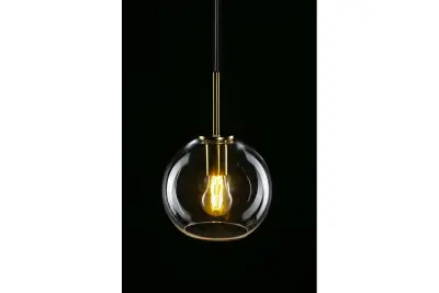 Lustră suspendată cu globuri de sticlă în formă de bulă, model Giglas 8013.