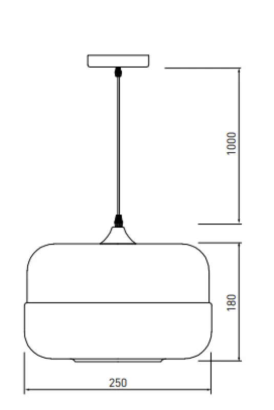 Decorațiuni Lender, lustră modernă din metal și sticlă, lățime 250 mm, 8433.