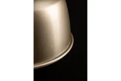 Lustra Zenit cu forma de cupolă metalică, bej, cu finisaj metalic 4871