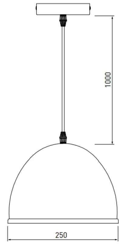 Decorațiunea Katilu este o lampă suspendată din metal gri, modelul 2041.