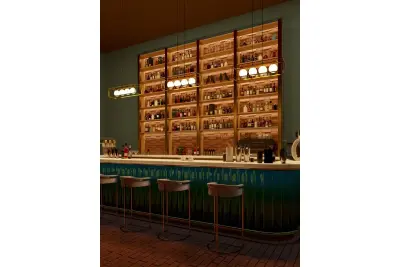 Decor Avelin lustră cu cadru rectangular auriu, lățime 80 cm.