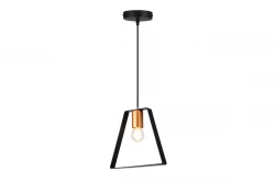 Lustra Oxalis cu cadru metalic negru în formă geometrică cu diametrul de 22 cm 3161.