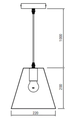 Lustra Oxalis cu cadru metalic negru în formă geometrică cu diametrul de 22 cm 3161.