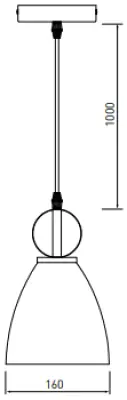 Decorațiunea Kerala este o elegantă lampă suspendată de culoare gri, modelul 3321.