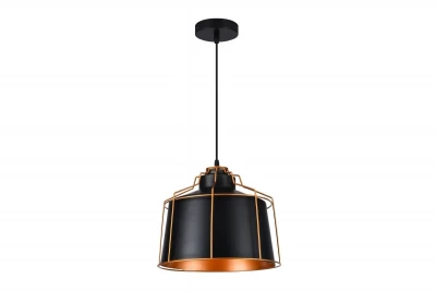 Lustra Goa neagră cu cadru decorativ auriu 3512