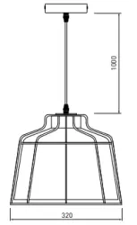 Decorațiuni Goa, lampă suspendată verde cu ramă decorativă aurie, 3499.