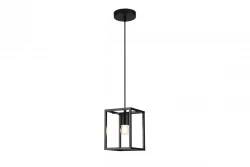 Decorațiunea Diu este un pendul geometric negru, cu o sursă de lumină, de 15 cm lățime, 3598.
