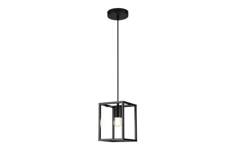Decorațiunea Diu este un pendul geometric negru, cu o sursă de lumină, de 15 cm lățime, 3598.