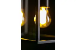 Decorul lămpii suspendate negre geometrice Diu cu 2 surse de lumină, lăţime 30 cm, 3628.