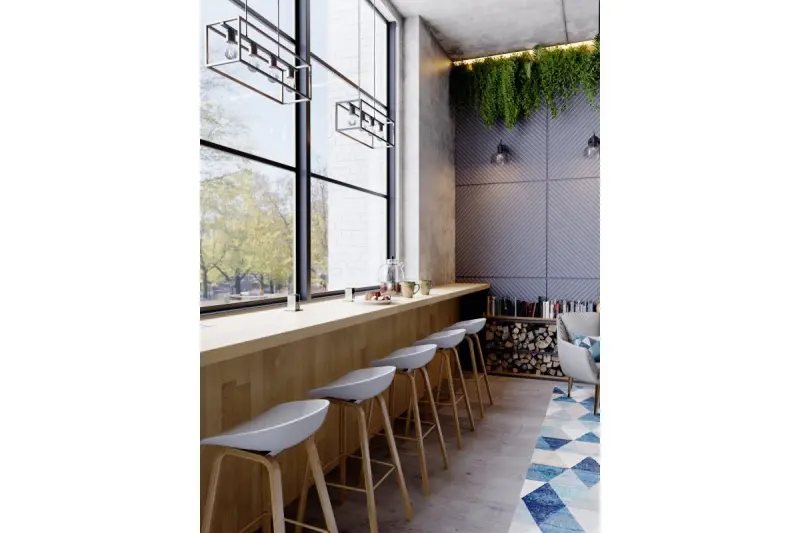 Lustra Decor Diu cu forme geometrice negre, cu 4 surse de lumină, lățime 60 cm, 3635.