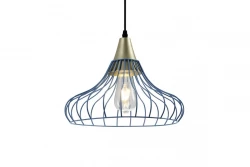 Decorația Lotte este un candelabru vintage în formă de con albastru, suspendat de un fir de sârmă 2660.