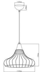 Decorația Lotte este un candelabru vintage în formă de con albastru, suspendat de un fir de sârmă 2660.