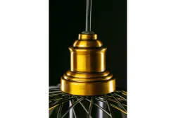 Decorul Viela este un lustru suspendat metalic negru în formă de sferă, cu un diametru de 25 cm. (6972)