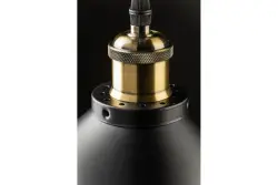 Decorațiunea Mani, lustra de metal negru și aurit cu diametrul de 30 cm, codul 4076.