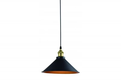 Decorațiunea Mani, lustra de metal negru și aurit cu diametrul de 30 cm, codul 4076.