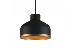 Decorațiuni Goldi, lustră modernă neagră și aurie, diametru 30 cm, 4090.
