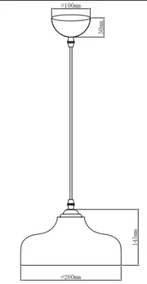Decorațiunea lămpii clasice de tavan Marite, sticlă maro închis, diametru 26 cm, 7108.