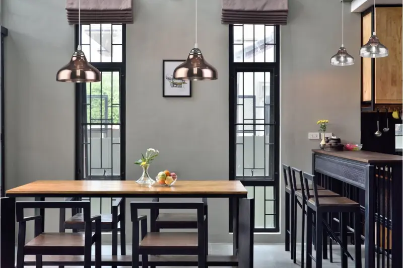 Decorațiunea lămpii clasice de tavan Marite, sticlă maro închis, diametru 26 cm, 7108.