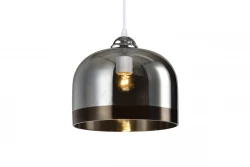 Decorul lămpi de tavan cilindrice negre din sticlă Lati, cu diametrul de 23,5 cm, 7122.