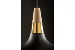 Decorul lămpii suspendate Skandi moderne negre cu diametrul de 35 cm 7382