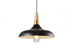 Decorul lămpii suspendate Skandi moderne negre cu diametrul de 35 cm 7382