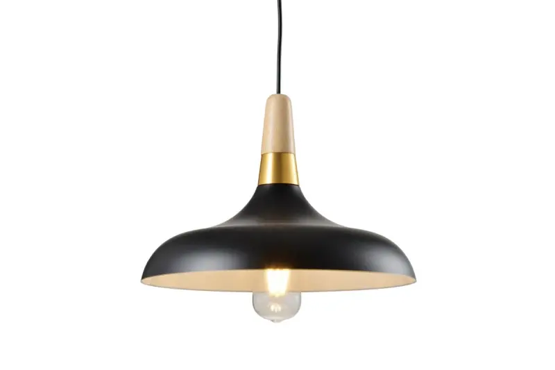 Decorul lămpii suspendate Skandi moderne negre cu diametrul de 35 cm 7382
