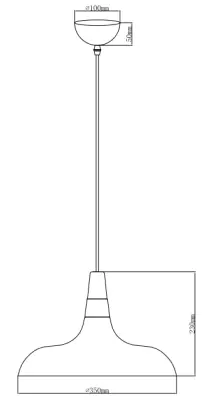 Decorul Skandi este o lampă suspendată modernă, de culoare albă, cu un diametru de 35 cm. 7504.