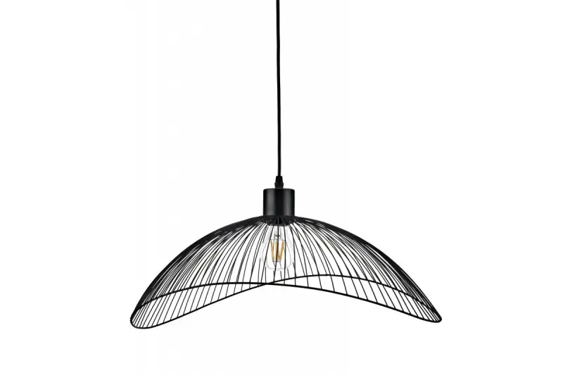 Decorul Reto vintage negru, lămpi suspendate din sârmă, cu un diametru de 40 cm, 4137.