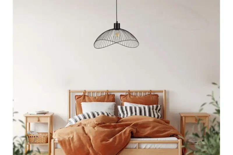 Decorul pendulului vintage din sârmă neagră cu diametru de 50 cm, 4151.