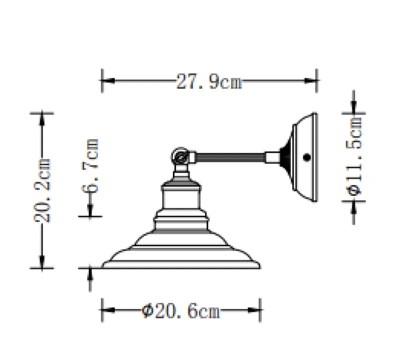 Decor Loret lampă de perete ajustabilă gri, diametru de 20 cm, 7826.