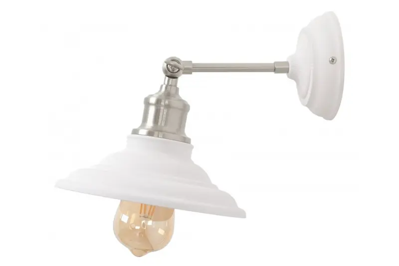 Decorul Loret, lampa de perete reglabilă, albă, cu diametrul de 20 cm, 7871.