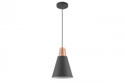 Decorațiunea Gianni este un elegant lustru suspendat, cu diametrul de 22 cm, din cupru negru, cod 9974.
