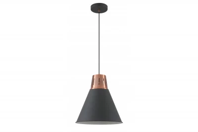 Decorațiunea Gianni este un elegant lămpadar suspendat de culoare neagră din cupru, cu un diametru de 32 cm. (8105)